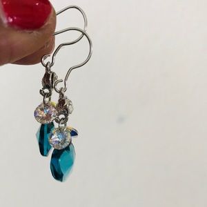 Earrings made with Swarovski crystals